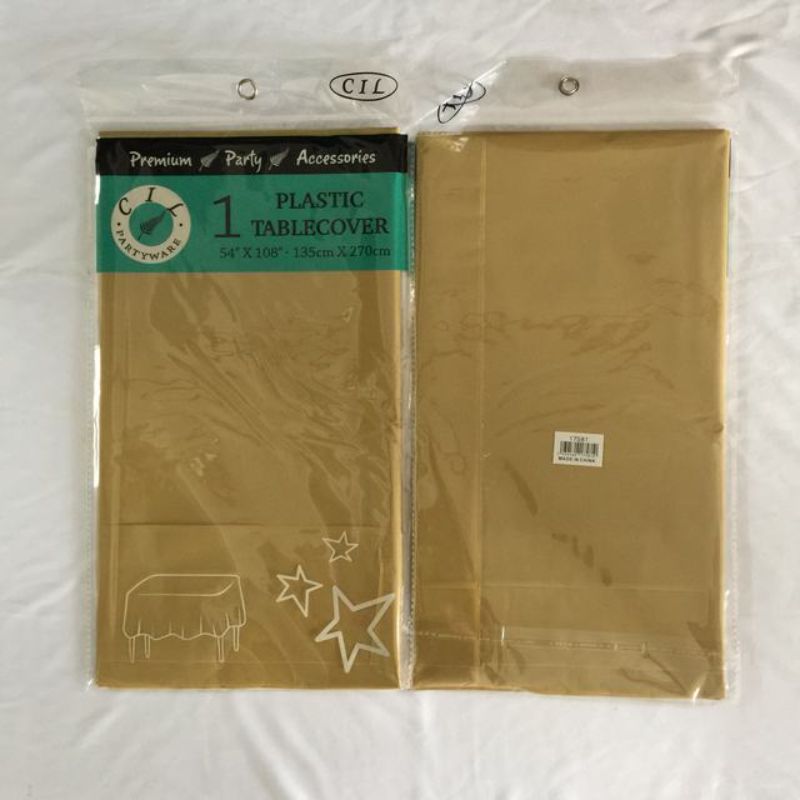 Tablecover - Disposable Gold 137 x 274cm (Set of 12)