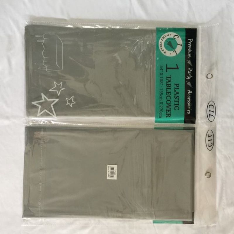 Tablecover - Disposable Silver 137 x 274cm (Set of 12)