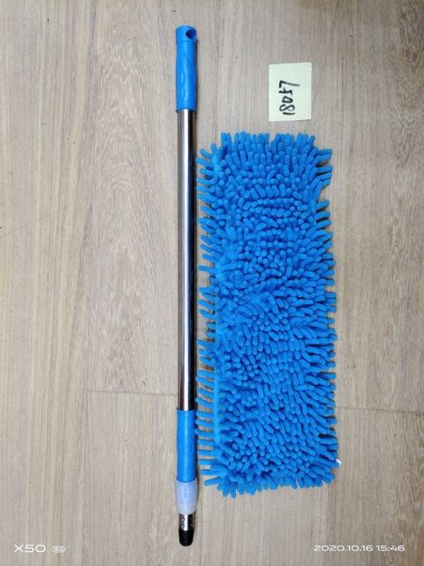 Mop with Stainless Steel Handle - Blue (Set of 12)