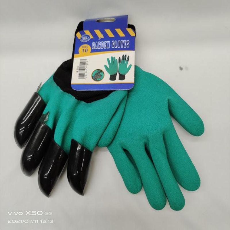 Garden Glove - Green/Black (6 Pairs)