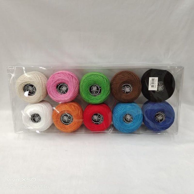 Cotton Thread - Mix Colour 50g (10pcs)