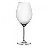 Set of 6 Ocean Sante Bordeaux wine glasses with angular bowls for optimal aeration and elegant serving.