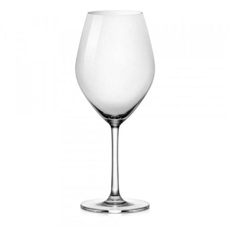 Set of 6 Ocean Sante Bordeaux wine glasses with angular bowls for optimal aeration and elegant serving.