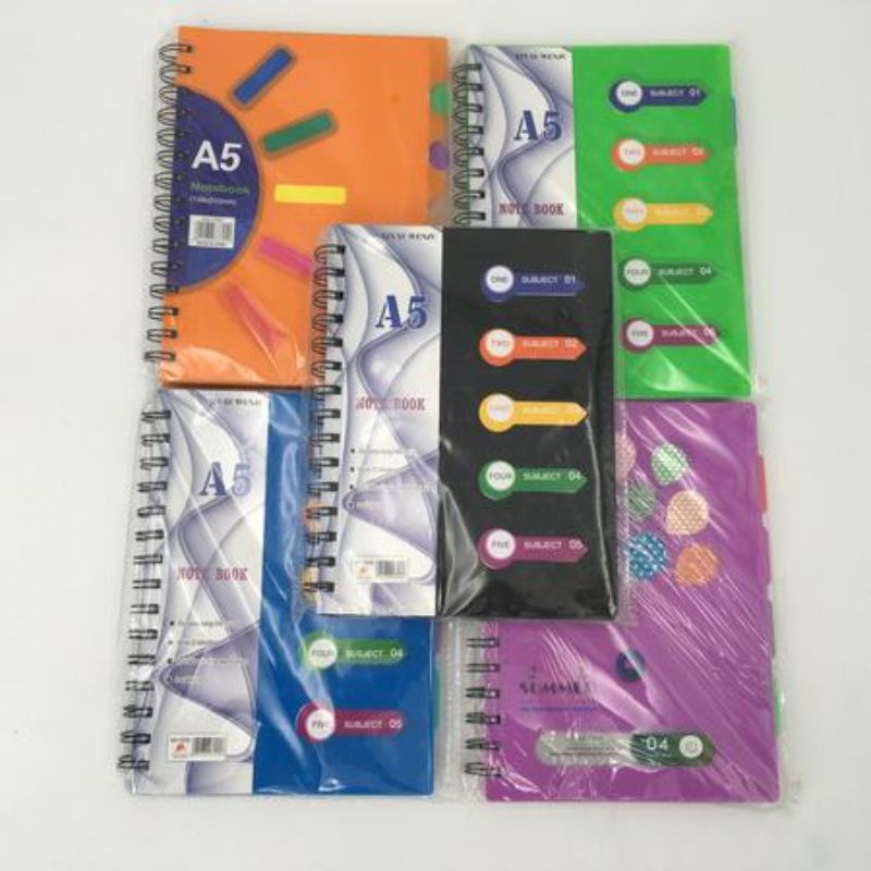 Notebook - A5 Assorted Colours (Set of 12)