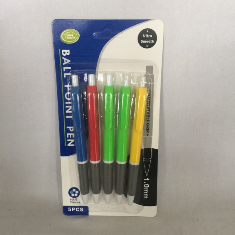 Ball Pen Pack - 5pc Pack (12 Packs)