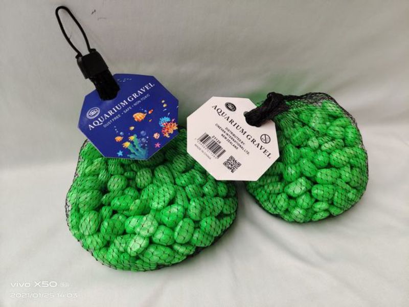 Aquarium Stones - Light Green 700g (12 Packs)