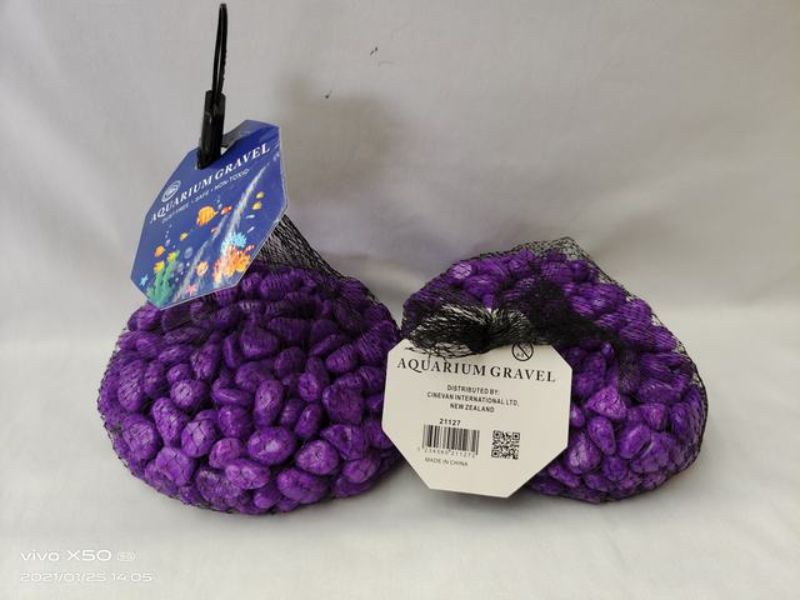 Aquarium Stones - Purple 700g (6 Packs)