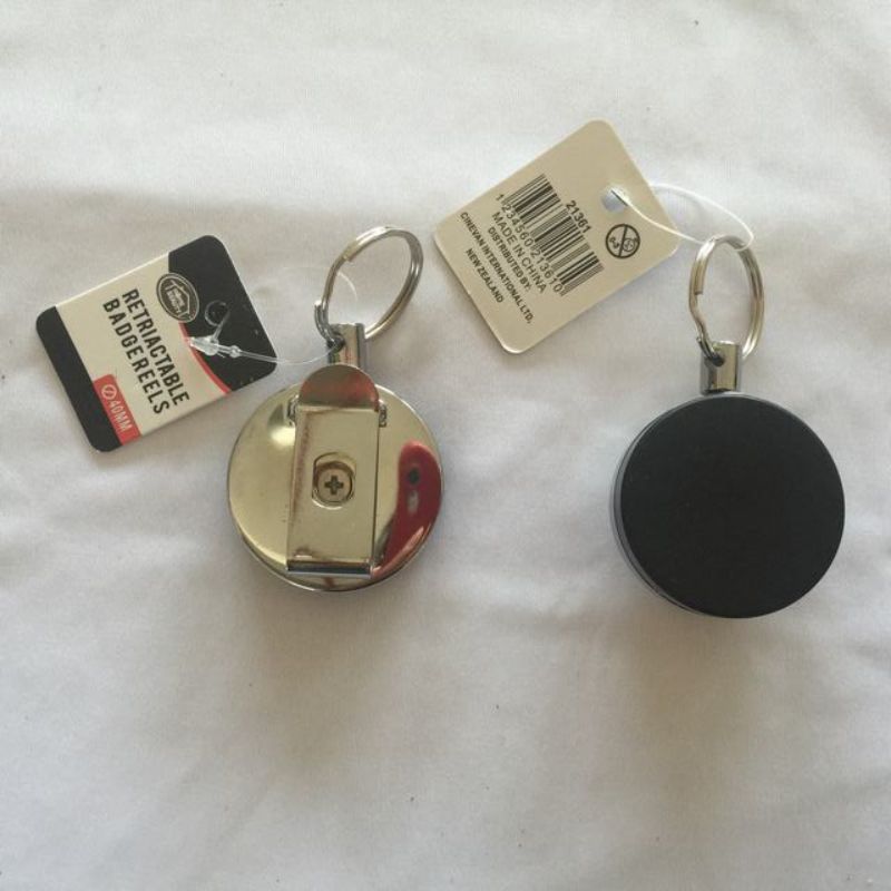 Retriactable Badge Reels - 40mm (12 Packs)