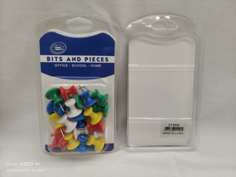 Push Pins - Assorted Colours (240pcs)