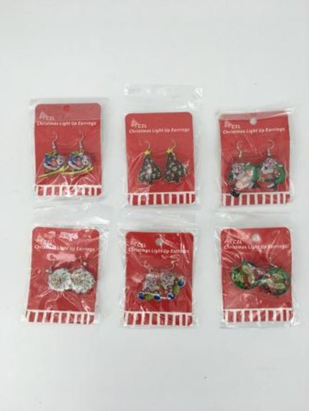 Flash Chrismas Earrings (Set of 12 Assorted)