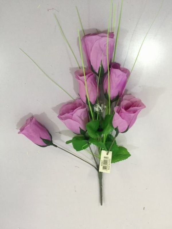 Artificial Flowers - 7 Head Purple (Set of 12)