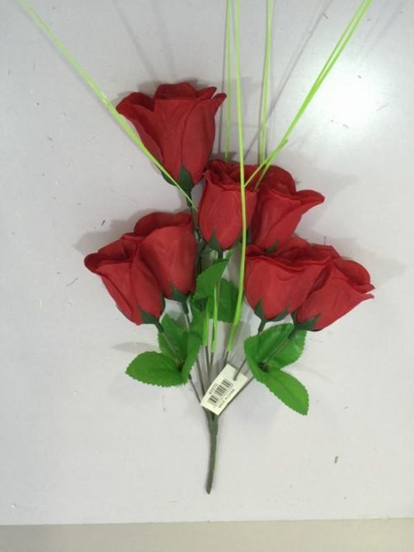 Artificial Flowers - 7 Head Burgundy (Set of 12)