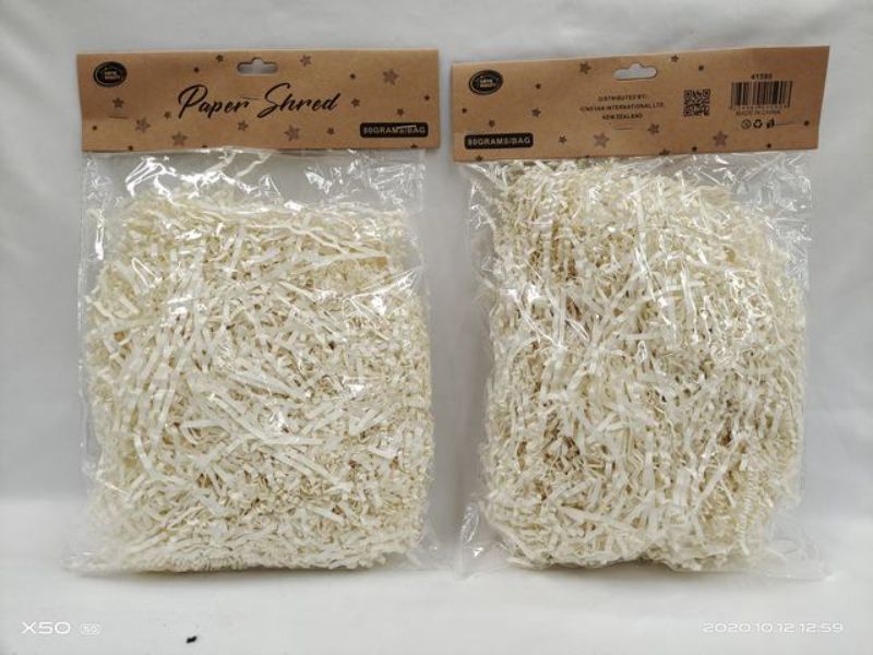 Paper Shred - Cream 80g (12 Packs)