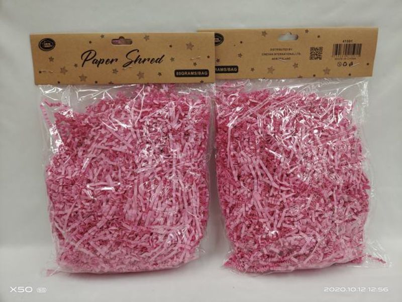 Paper Shred - Pink 80g (12 Packs)