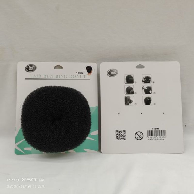 Hair Bun Donut - Black (Set of 12)