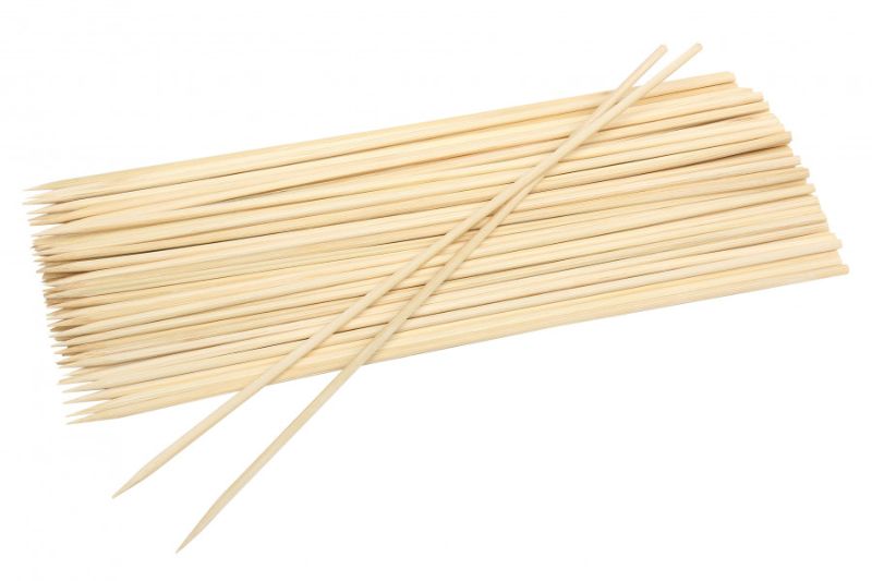 Set of 6 Wiltshire BBQ bamboo skewers for grilling meats and vegetables, eco-friendly and durable, ideal for outdoor cooking.