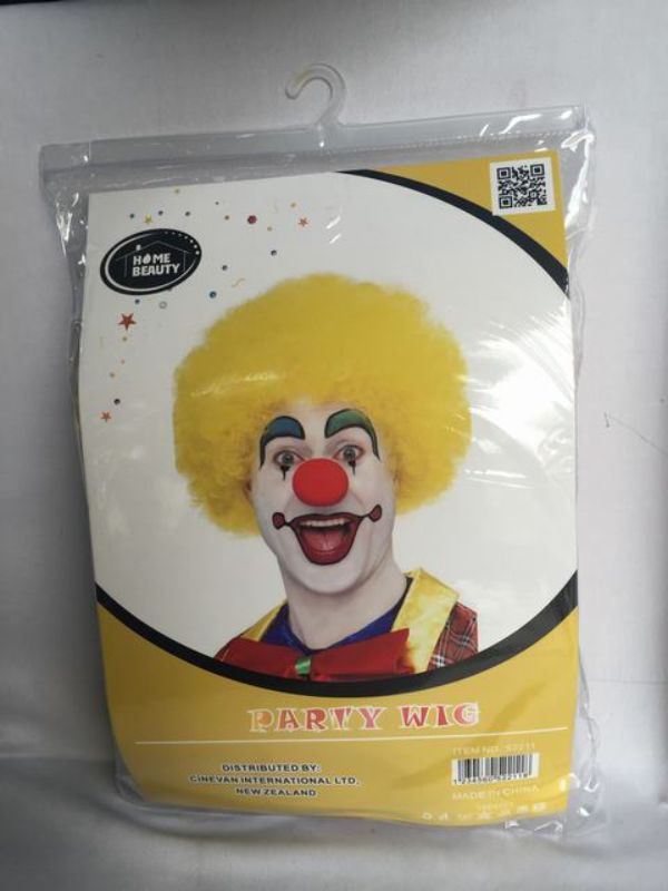 Party Wig - Afro Yellow (Set of 5)