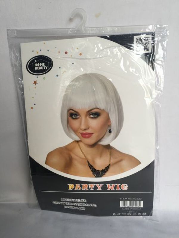 Party Wig - Bob Cut White (Set of 5)