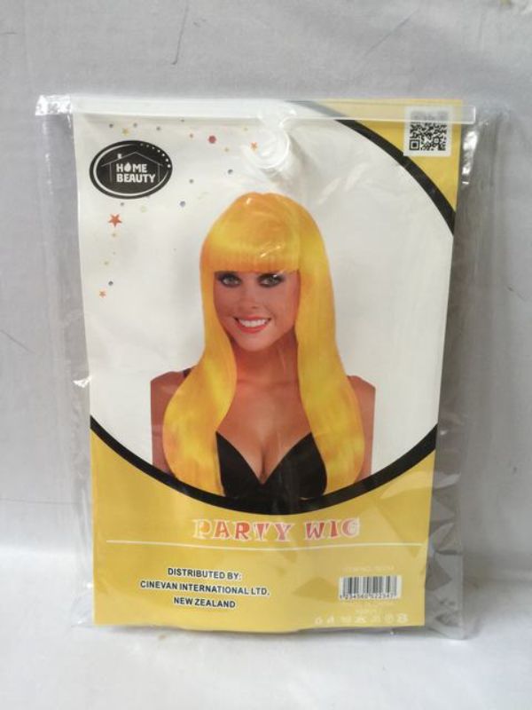 Party Wig - Long Straight Yellow (Set of 5)