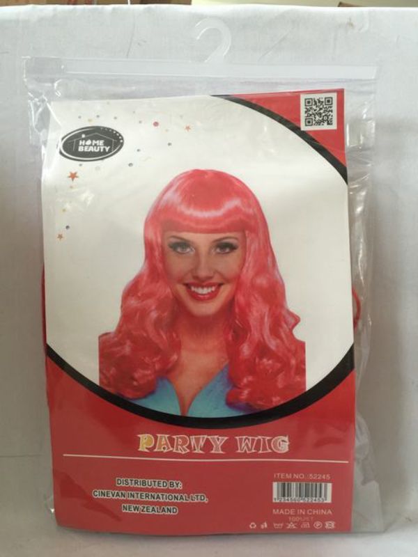 Party Wig - Long Curl Red (Set of 5)
