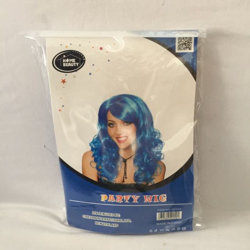 Party Wig - Long Curl Blue (Set of 5)