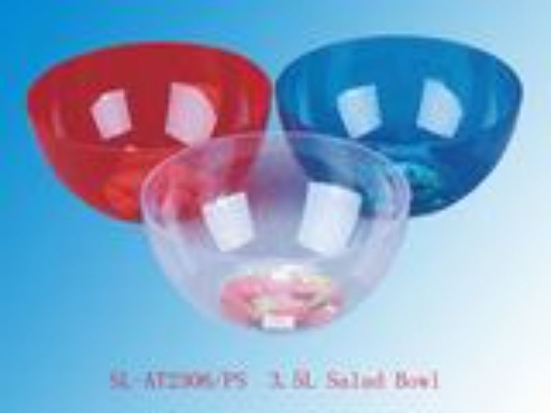 Salad Bowl - Plastic 4L/25.2CM (Set of 12 Asstd)