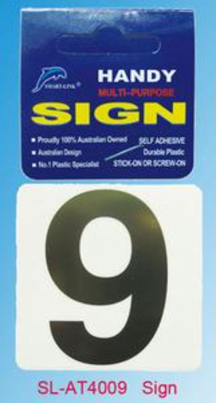 Plastic Sign - 9 (Set of 12)