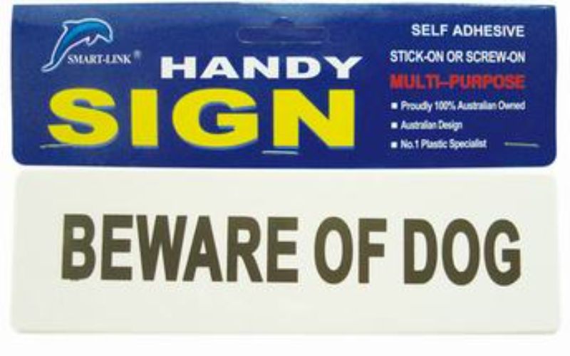 Plastic Sign - BEWARE OF DOG (Set of 12)