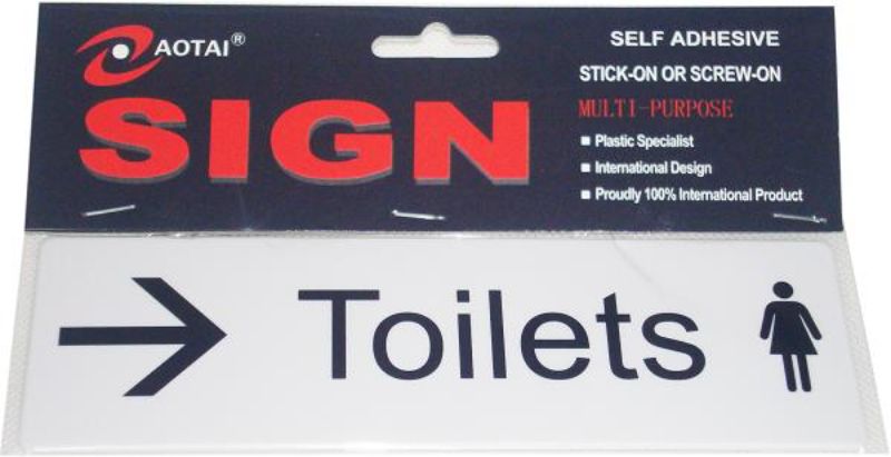 Plastic Sign - TOILETS Female (Set of 12)