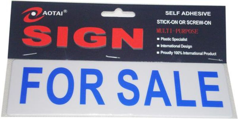 Plastic Sign - For Sale (Set of 12)