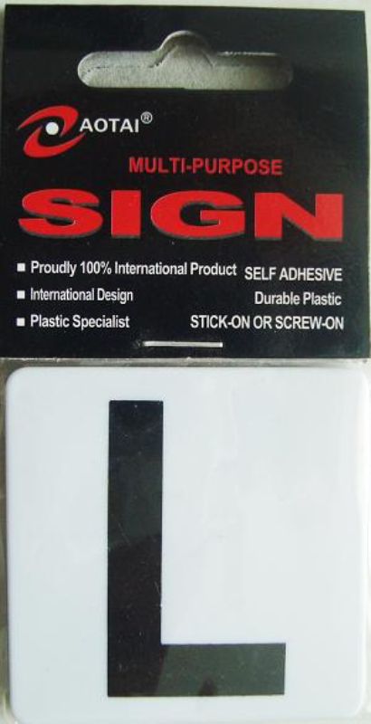 Plastic Sign - L (Set of 12)