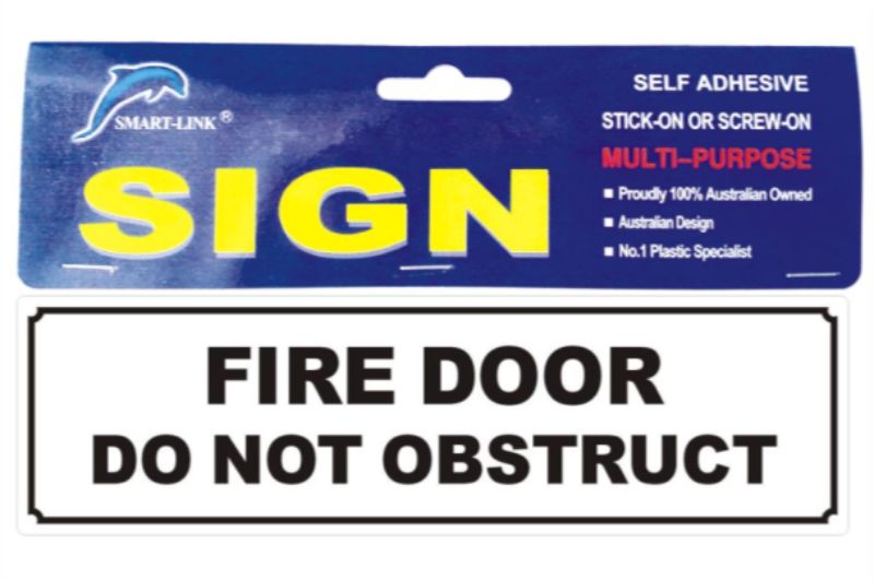 Sign - Fire Door Do Not Obstruct (Set of 6)