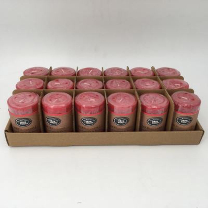 Scented Candle - Rustic Red 5 x 7.5cm (Set of 18)