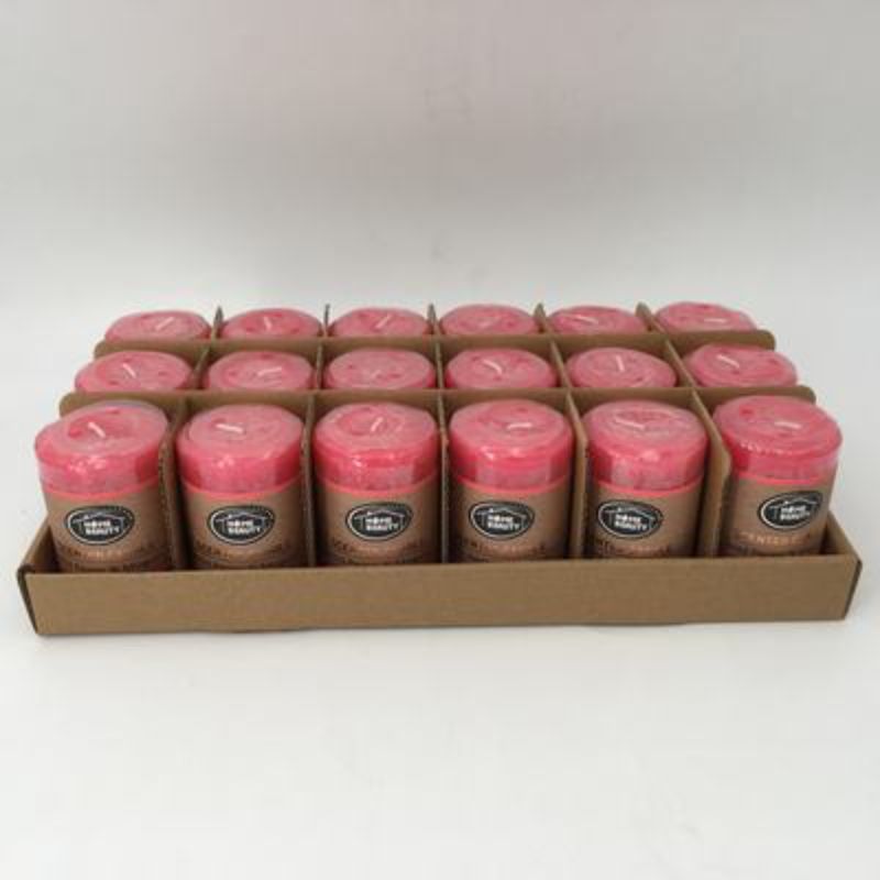 Scented Candle - Rustic Hot Pink 5 x 7.5cm (Set of 6)