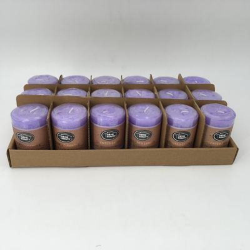 Scented Candle - Rustic Purple 5 x 7.5cm (Set of 6)