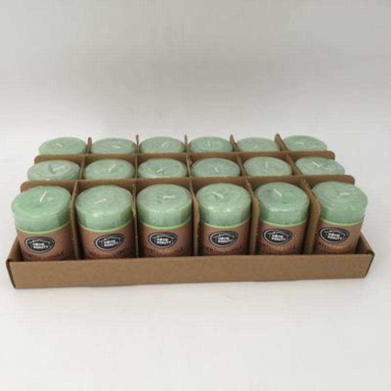 Scented Candle - Rustic Mint Green 5 x 7.5cm (Set of 18)