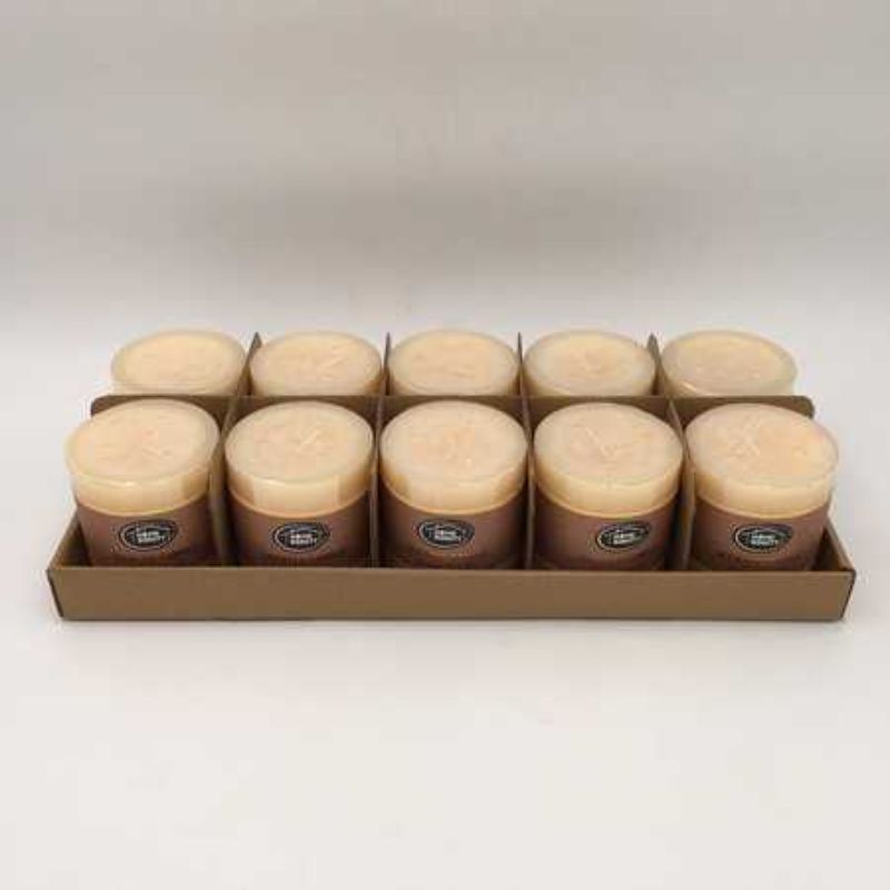 Scented Candle - Rustic Beige 7 x 7.5cm (Set of 10)