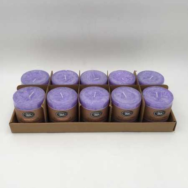 Scented Candle - Rustic Purple 7 x 7.5cm (Set of 10)