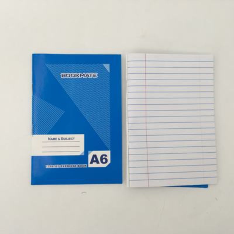 Exercise Book - A6 7mm Ruled with Red (Set of 10)