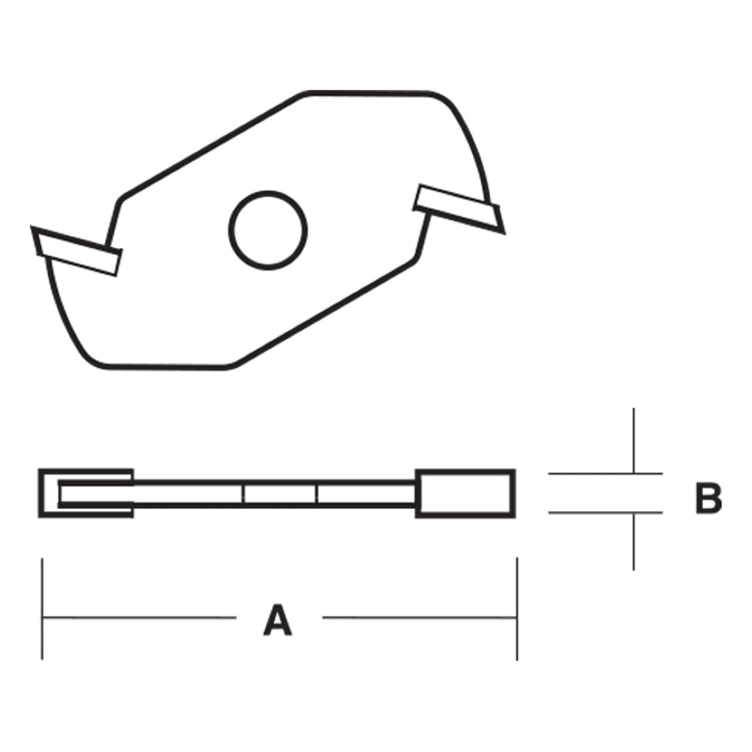 CARBITOOL Slotting Cutter Blade - 2 Flute - Carbide Tipped (50.8mm x 3.6mm)