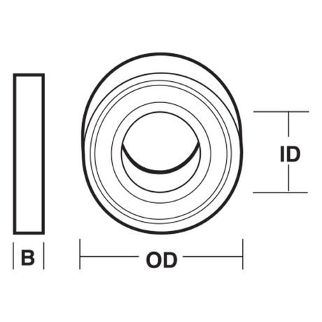 CARBITOOL Ball Bearing Guide with 5/16" ID and 0.945" OD, enhancing machinery performance and reducing friction.