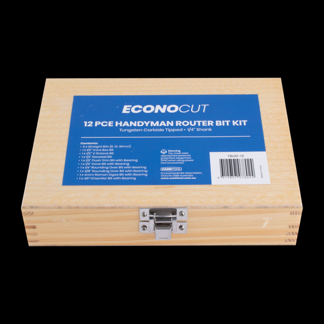 ECONOCUT Handyman Router Bit Kit - 12pc