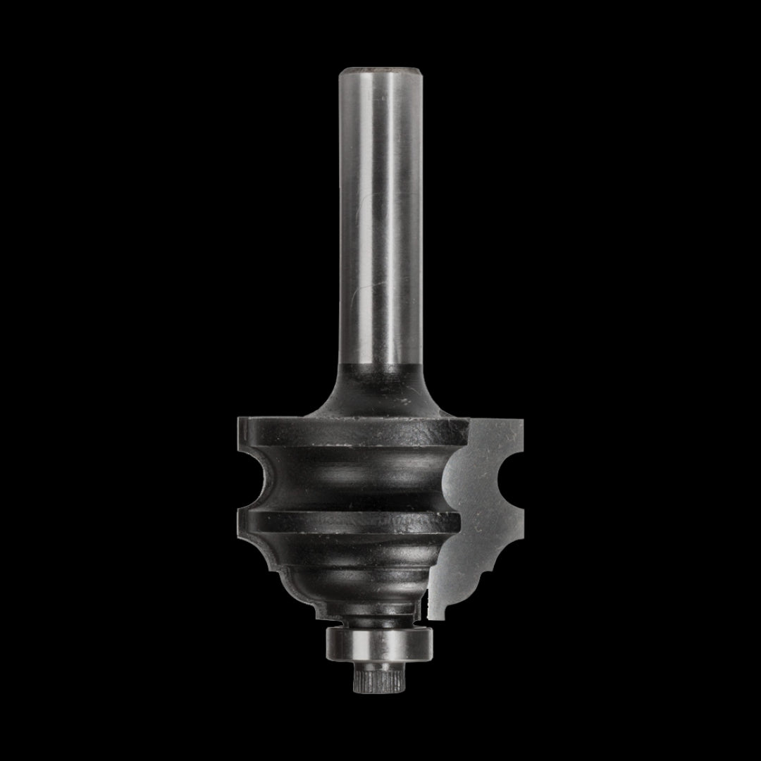 CARBITOOL Classical Combination Bit showcasing a carbide-tipped design, 2 flutes, and a ball bearing guide for precise woodworking.