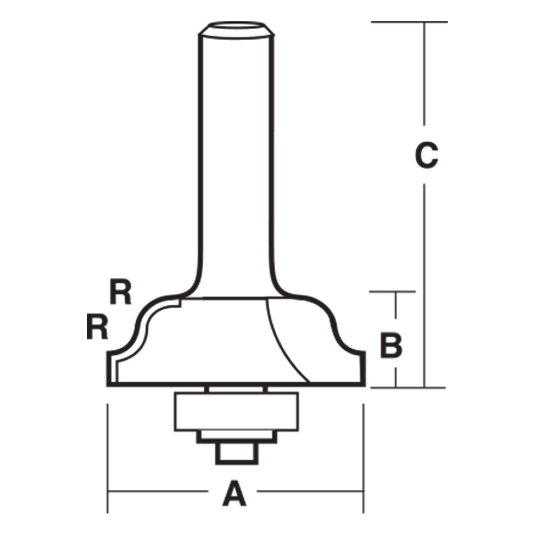 CARBITOOL Window Sash & Rail Bit, 42mm cutting width, designed for precise woodworking and creating divided light sash designs.