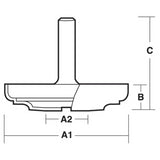 CARBITOOL Raised Panel Bit with Ball Bearing Guide - 2 Flute - Carbide Tipped (76.2mm x 17.5mm)