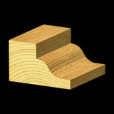 CARBITOOL Shallow Roman Ogee Bit with carbide-tipped blades for smooth decorative edge woodworking.