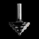 CARBITOOL Triple Cove Bit with ball bearing guide, 57.1mm width, carbide-tipped for precision and durability in woodworking.