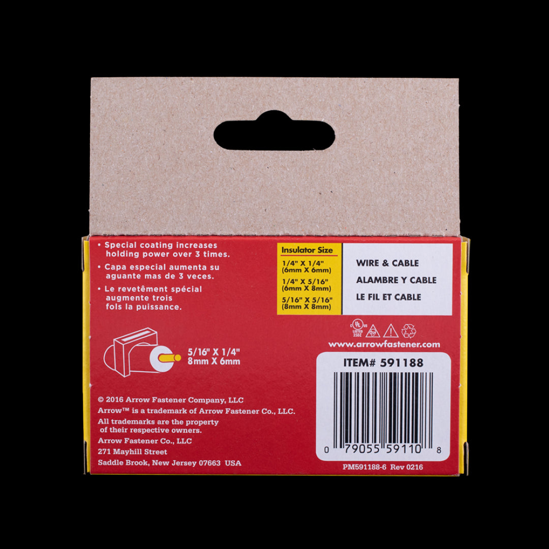 ARROW T59 Insulated Clear Staples (6mm x 8mm)