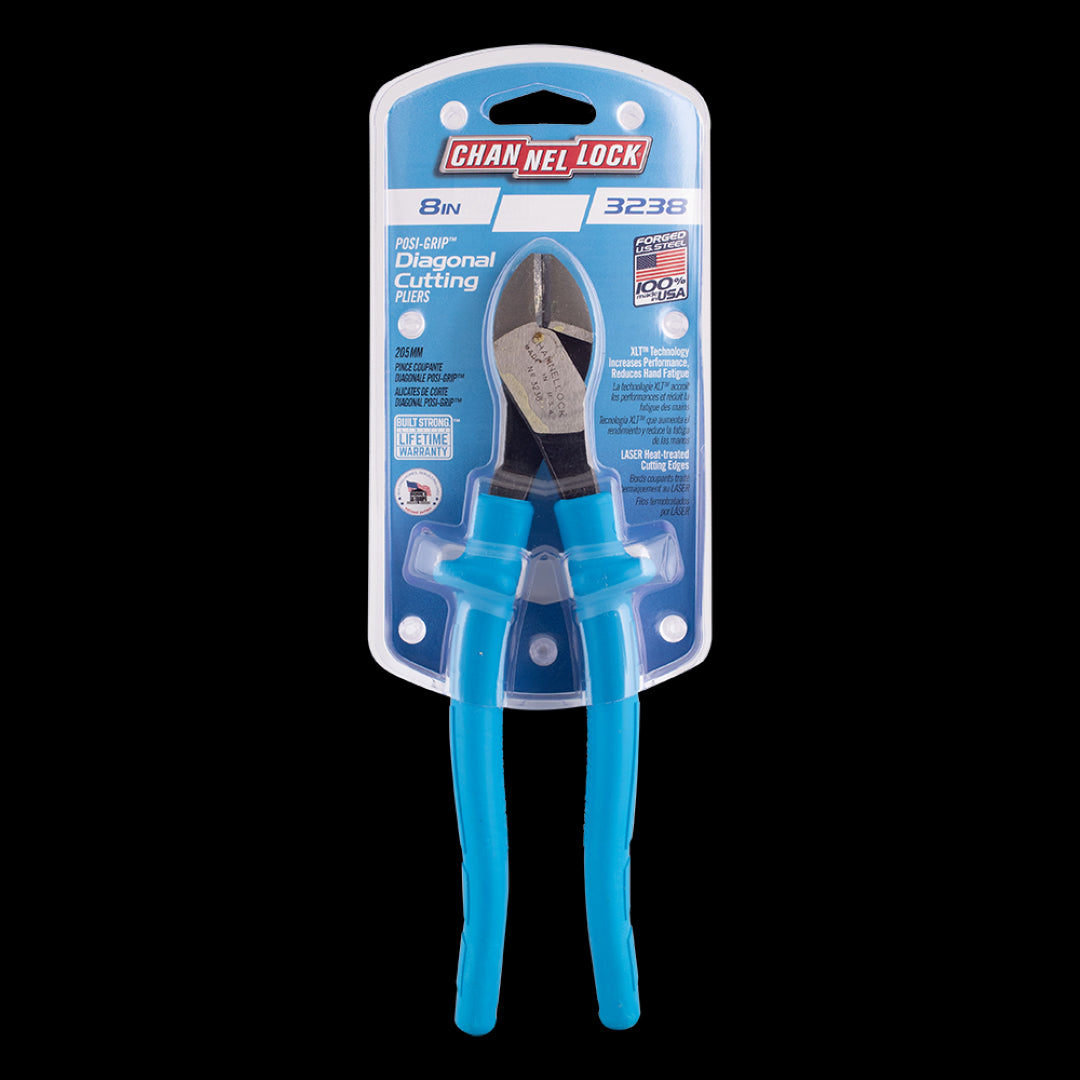 CHANNELLOCK 205mm insulated diagonal cutting pliers with Posi-Grip, ideal for clean cuts and maximum durability.