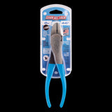 CHANNELLOCK 205mm curved diagonal cutting pliers with ergonomic grips and high carbon alloy steel for precision cutting.